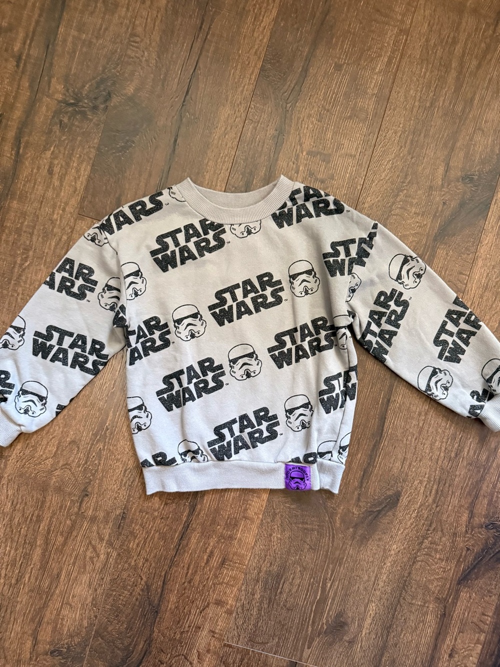 H&M Kids Star Wars Sweatshirt - Light Gray with Black Print